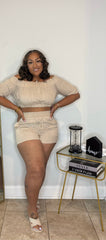 SHADIE SHORT SET (tan)