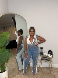 CATCH A VIBE PANT SET (white)
