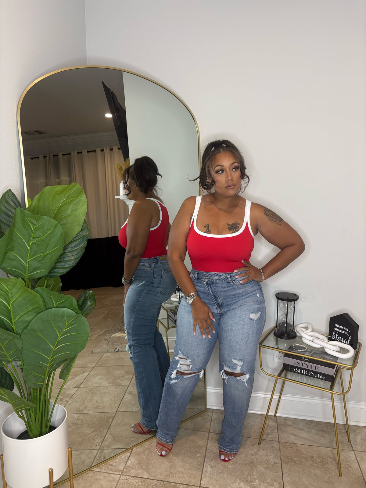 SIMPLICITY BODYSUIT (RED)