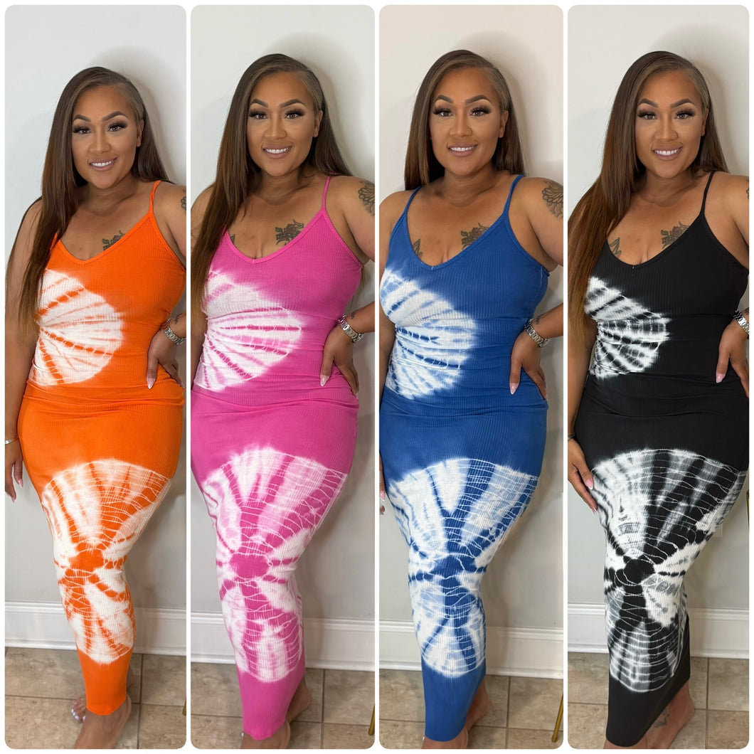 SUN-TYE MIDI DRESS (headband included)
