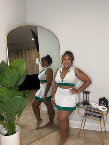 YARD PARTY SKIRT SET (green/white)