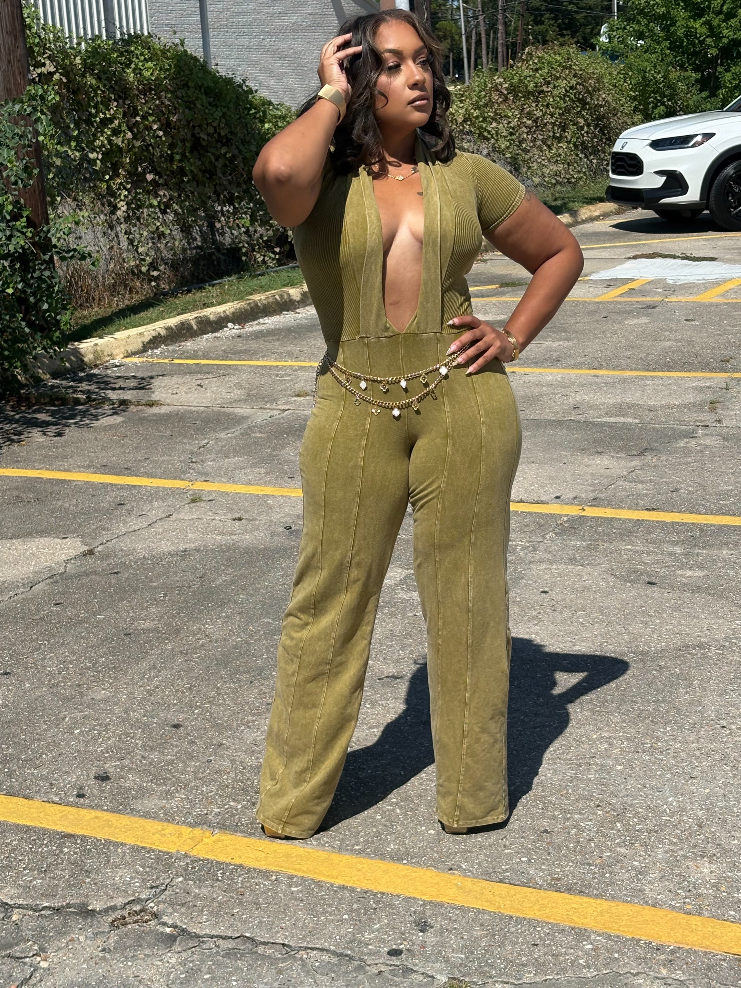 Deep Crush Mineral Wash Jumpsuit