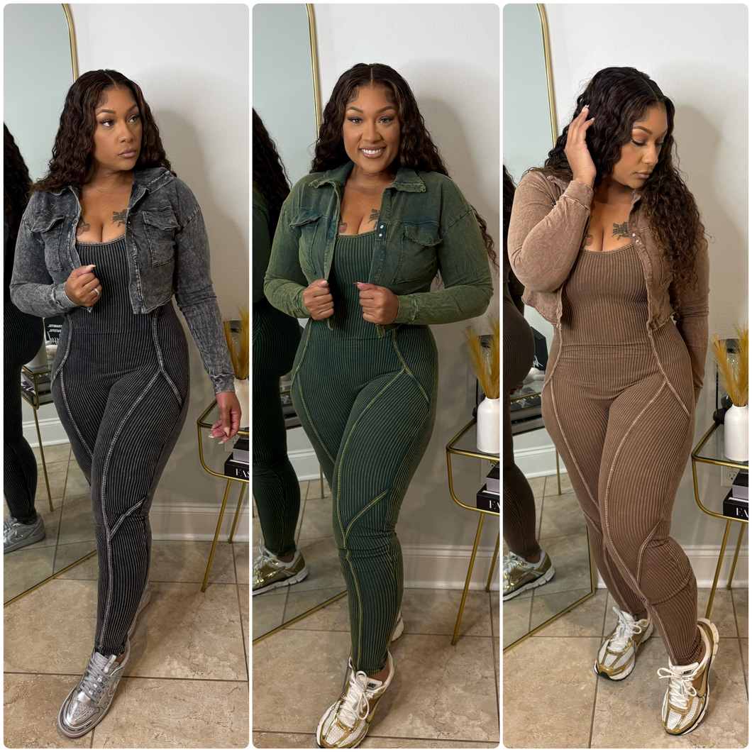 Shadow Lines Ribbed Set