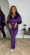 Load image into Gallery viewer, THE VELOUR TRACKSET (purple)
